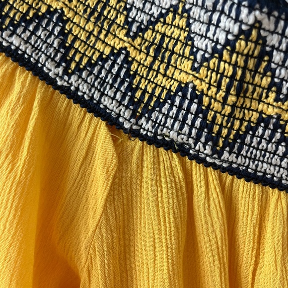 BCX Yellow Off-Shoulder Embroidered Boho Top - Picture 9 of 9